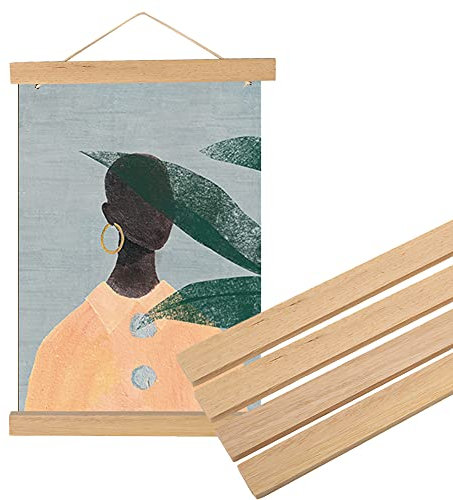 Porte Affiche Cadre Photo Affiche un tableau magnétique moderne en toile photo bricolage bois mur blanc pour la décoration d'intérieur (40cm)