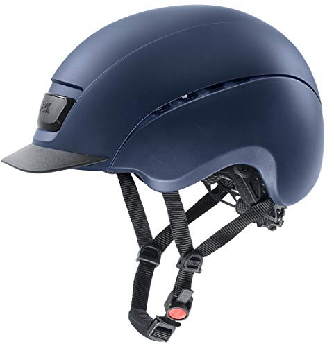 uvex elexxion - robuster Reithelm für Damen und Herren - individuelle Größenanpassung - optimale Belüftung - Blue matt-Blue matt - 55-56 cm