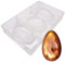 3 Trous Pâques Œuf Polycarbonate Chocolat Moule Transparent Diamant Œuf DIY Fait à la Main Fabriquant Glace Confectionner Plateau Plats à Four Confiserie Gâteau Cuisson Cuisine Fournitures - 27 x13.5