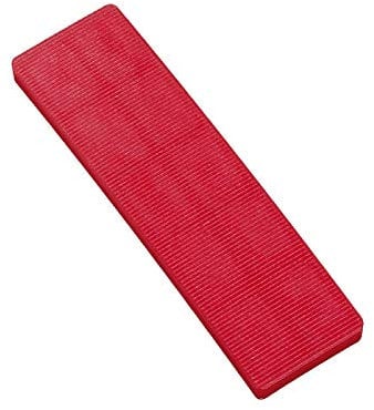 100 Pack Plastic Window & Glazing Packers, Spacers 6mm Red, Assorted Thicknesses Window Packers for Versatile Use, Ideal for Dry Lining, Cladding, Flooring, Glazing, Levelling Glass & Frame Fixing