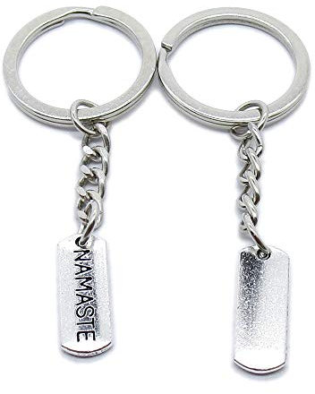 AA4621 Schlüsselanhänger, antikes Silber, Namensschild, Schlüsselanhänger, Ring für Schmuckherstellung silberfarben antik-optik