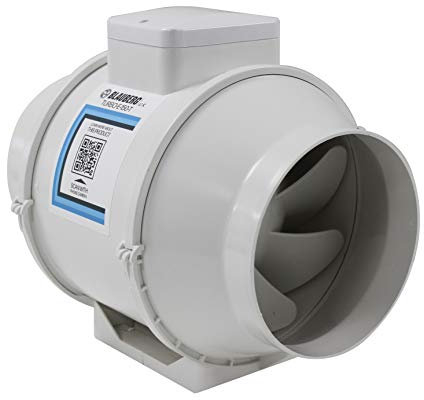 Blauberg UK 150mm In Line Bathroom Extractor fan 6 inch Loft Mounted Inline Shower Ceiling Powerful Ventilation Damp Control 150 mm Silent In-line Toilet Ventilator