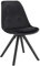 WOLTU 1x Esszimmerstühle, Küchenstuhl, Skandinavisch Design, schminktisch Stuhl, Loungesessel, Polsterstuhl, Retro Design Gepolsterter Stuhl, Sitzfläche aus Samt, Schwarz, BH196sz-1