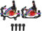Hydraulische Scheibenbremse, HB-100 Fahrrad Aluminiumlegierung Mechanische Scheibenbremse Vorne Hinten Mountainbike Scheibenbremse Zusammengebautes Set(Bunt)