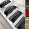 Floordirekt Stufenmatten Via Veneto mit Pinselstrich Design 15 Stück Spar Set Treppen-Teppich | 65 x 23,5cm, rechteckig, sauber eingekettelt, Starke Befestigung, stabile Winkelschiene/Farbe Schwarz