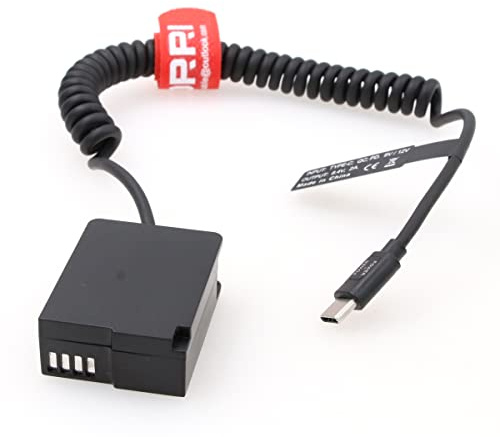 DRRI DMW-DCC8 Dummy Akku auf USB C PD Stromkabel für Lumix DMC-FZ300 FZ2000 FZ2500 DMC G5