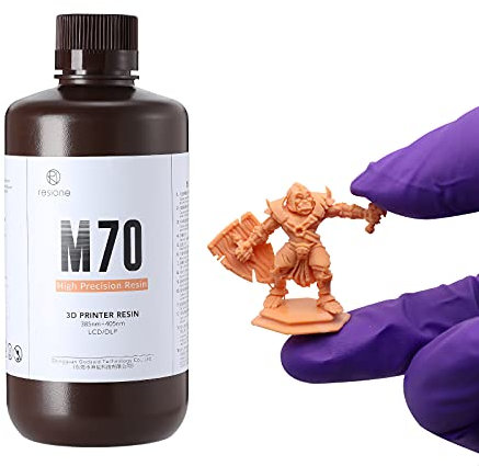RESIONE M70 Hohe Präzision 3D Drucker Resin, LCD MSLA UV-härtendes Resin 405nm Standard Geruchsarmes starres Photopolymer Kunstharz Flüssige für LCD 3D Druck Lachs (1000g)