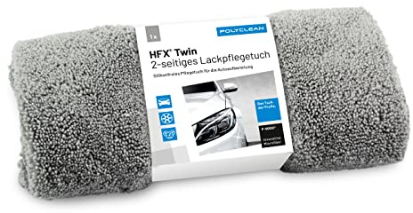 POLYCLEAN 2X HFX-Twin zweiseitiges Auto Microfasertuch (40x40 cm)
