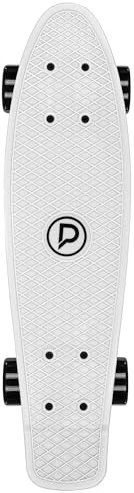 Playlife Skateboard Vinyl Classic White, 22 / 6 - 55,9cm / 15,2cm, mit 60x40mm 78A Rollen, ABEC 5 Kugellager, Art. nr.: 880317