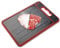 Defrost Tray 4-in-1 Chopping Board with Spice Grater and Knife Sharpener Kitchen Gadget (Black + Red)