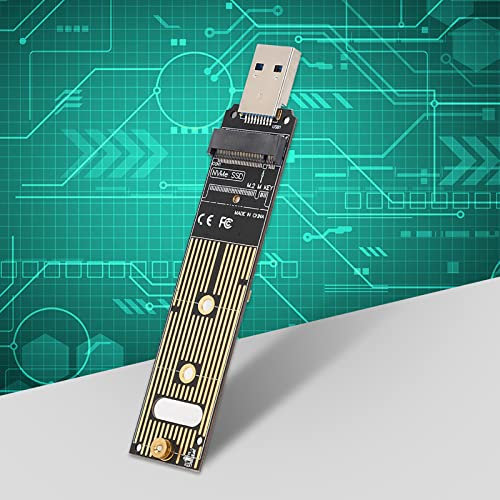 Adaptateur NVMe vers USB, Carte M.2 SSD vers USB 3.1 Type A Adaptateur M.2 NVME SSD vers USB Prenant en Charge Windows XP 7 8 10, Lecteur de Convertisseur de Disque Dur M Key Basé sur MAC OS comme SSD