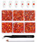 Beadsland 4300 Stück Orange Strasssteine mit flacher Rückseite,Nagelsteine, runde Kristall-Strasssteine zum Basteln, gemischt in 6 Größen, mit Picking-Pinzette und Wachsstift-Set, SS6–SS20,Orange