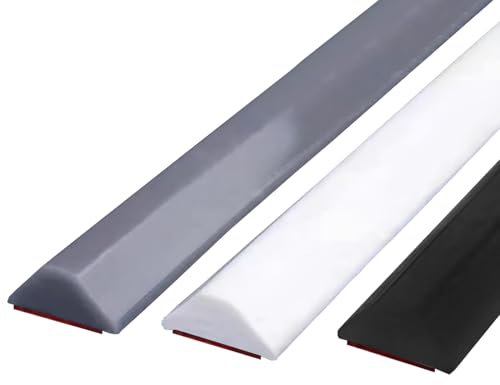 Duschschwellen -Wasserdamm, einteilige Duschschwellen, selbstklebende, für Nass- und Trockentrennung, um Wasser in der Schwelle zu halten (Schwarz,245CM/96.4Zoll)