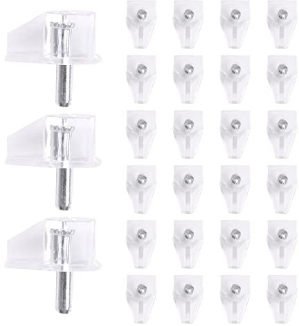 INCREWAY Lot de 36 chevilles d'étagère en métal de 3 mm pour étagères d'armoires, bibliothèques, placards