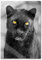 Pixxprint Glasbild, Wandbild aus Echtglas, prächtiger Panther, 40x60 cm, inkl. Aufhängung und Abstandshalter