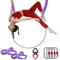 PRIOR FITNESS Premium Aerial Hoop Set 85cm/90cm/95cm Aerial Lyra Hoop Fully Strength Tested 200KG/500LBS Doppelter Punkt Aerial Dance Circus Ring for Yoga Acrobatics Gymnastics (Luftring 2 Punkt, 95)