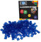 CMC imports 100 x Klemmbausteine Fliesen Tiles Bausteine 1x1 Noppen Kompatibel 34 Farben freie Farbenwahl (192 - Blau Transparent)