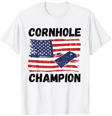 Lustiger Sitzsack Cornhole Trophy Champion Cornhole Player T-Shirt