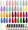 ROSALIND UV Nagellack Set 22 Pcs Shellac Nagellack Mit Top & Base Coat 20 Farben Shellac Set UV LED Soak Off Nail Polish Gel Lack Glitzer Rot Gold Grau Violett ManiküRe Set 8ml