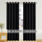 PONY DANCE Door Curtain Blackout - 2 Panels Thermal Insulated Curtains for Living Room Bedroom Kitchen Privacy Screen Heat Cold Blocking, 66 Inch Width x 84 Inch Drop, Black