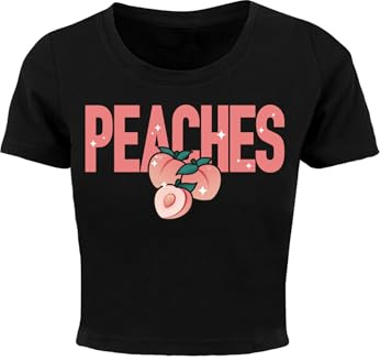 Miss Tee Damen Peaches Cropped Tee