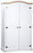 Lechnical Mexican Pine Wood Wardrobe Corona 2 Doors White, Furniture, Cabinets and Storages, Wardrobes (SPU:282620)