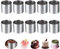 FutureHight Lot de 10 emporte-pièces ronds en acier inoxydable - 5 x 5 cm - Pour gâteau, sushis, pudding, chocolat