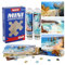MISITU 3er-Pack Puzzles mit 150 Teilen für Erwachsene - Strand Wasserfall - Tragbares Puzzle für unterwegs