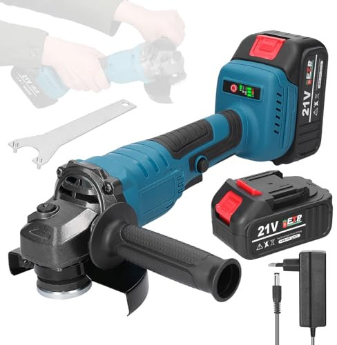 Mulcort 21V 125mm M14 Smerigliatrice Angolare Motore Brushless Utensile per Rettifica Elettrica Multifunzionale Macchina da Taglio al Litio Utility Power Tool per Taglio Lucidatura Piastrelle