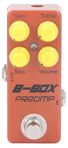 Mini B Box Vorverstärker-Pedal, E-Gitarren-Effekt mit Overdrive-Funktion, Gitarren-Ersatzteile für Outdoor-Auftritte