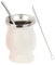 kurriuwu Stainless Steel Yerba Mate Accessories Double-wall Tea Cup for Cold Beverages Set with Bombilla Cleaning Brush Antioxidant-rich Energy Boost White