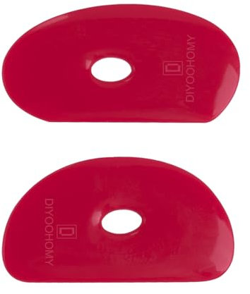 DIYOOHOMY 2Pcs Pottery Ribs for Pottery Tools and Clay Tools, Soft Silicone Ceramic Supplies Kit for Shapes Sculpting,Mud,Trimming,Throwing