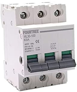 1P 2P 3P 4P interrupteur principal HL30 disjoncteur isolant fonction domestique sectionneur isolateur 32A 63A 100A impression Laser (Color : 3p, Size : 63A)