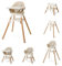 Clair de Lune 6 in 1 Adjustable High Chair 4 Months - 6 Years (Beige and Natural)
