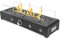 Onlyfire 72cm Tisch-Gas-Feuerstelle, 6.5 kW Propan Gas Tischfeuer mit Hinterem Lufteinlass, Glaswindschutz und Lavastein, Rauchfreie Tischfeuerstelle für Outdoor Garten Terrasse, Rechteckig