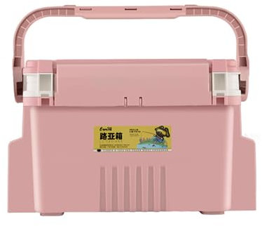 Angelausrüstung Aufbewahrungsbox, Angelzubehör-Box-Koffer,mit 2 Fächern- Gerätkekasten,Verdickte PPMaterial Angelbox,Aufbewahrungsbox für Angelzubehör,für Angelzubehör (Rosa)
