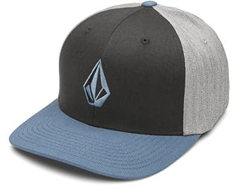 Volcom Herren Full Stone Flex Fit Baseballkappe, Blaue Spülung, Large