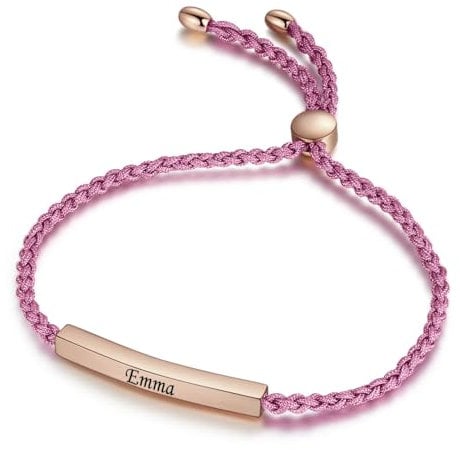 TMT Personalised Braided Bracelet | Personalised Gifts for Women| Matching Bracelets for 18th birthday gift | 30th Birthday Bracelet | Bracelets for Teenage Girls