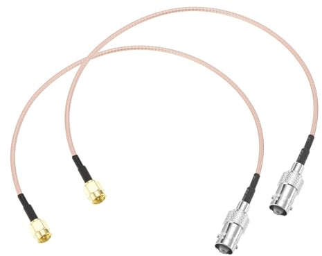 DMiotech 2 Pcs RG316 Coaxial Cable 12 SMA Male to BNC Female Connectors Adapter 50 Ohm Antenna Extension Cable for Router Antenna GPS LAN Common Devices