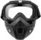 DREAMIZER Motorradbrille Abnehmbare, Staubschutz Motorrad Maske Motorrad Schutzbrille Brille Winddicht Gesichtsmaske Helm Nebelfest Reiten Fahrrad Dirtbike Motocross für Damen und Herren (Transparent)