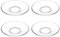 Hbbgdiy 4pcs Assiettes en Verre Transparent, de Petites soucoupes en Verre Rondes de 3, 5 Pouces, Assiettes à thé lavables et réutilisables, Plats Dessert et Bols collations pour la Cuisine la s