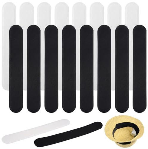 30 Stück Hutgrößen Reduzierer, Hut Größe Klebeband, Selbstklebend Hut Größe Verkleinerung Klebeband, Schaumstoff-Klebeband zum Anziehen und Verkleinern der Größe der Mütze (Schwarz und Weiß)