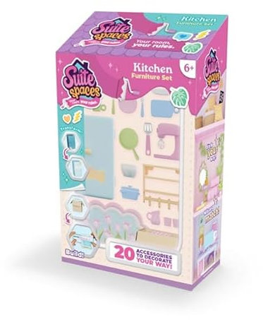 Goliath Suite Spaces - Kitchen Set | Your Room, Your Rules! Contains 20 Cooking Themed Accessories | Modular Dolls House Rooms with Customizable Furniture & Decor | For Ages 6+