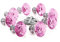 SEWACC 8Pcs Pink Crystal Glass Door Knobs Set Drawer Handles for Kitchen Cupboards Cabinets Wardrobe Dresser Durable and Hard Crystal Design