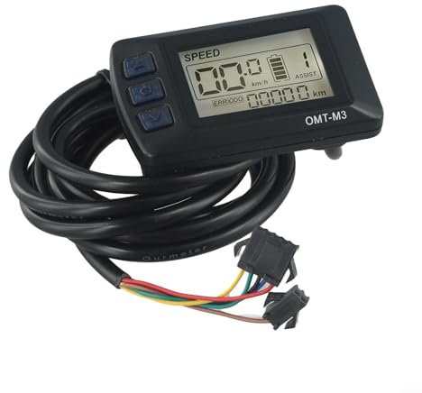 Zeroupshop E-Bike LCD Display Panel S900 36V 48V Controller mit Fehlercodeerkennung UART Protokoll 6KM Modus PAS Füllstandsanzeige für E-Bike Scooter Zubehör