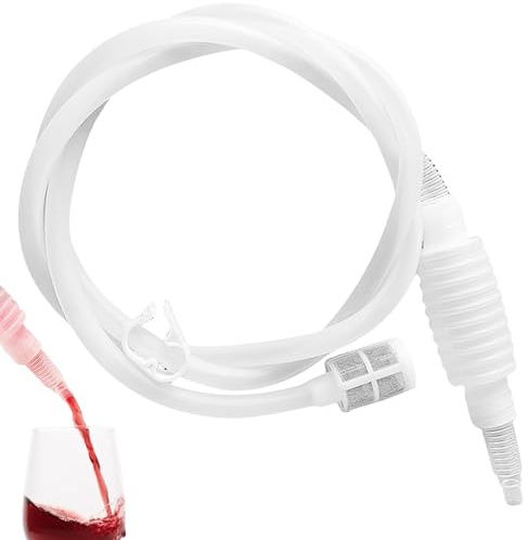 Manual Syphon Pump for Wine Making Equipment Tool,Reusable Soft Tube Beer Home Brewing Kits for Beer,Wine,Mead & Cider Making,Essential Homebrew Equipment for Transferring,Filtering & Bottling