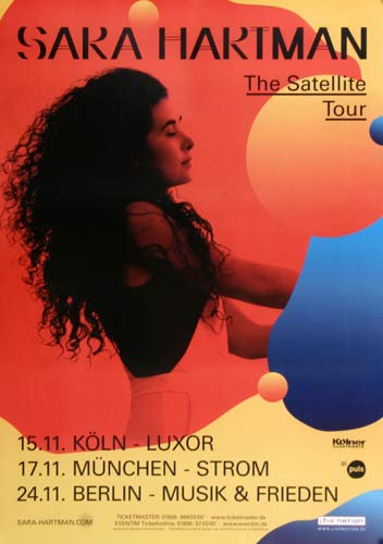 Sara Hartman - The Satellite, Tour 2016 » Konzertplakat/Premium Poster | Live Konzert Veranstaltung | DIN A1 «