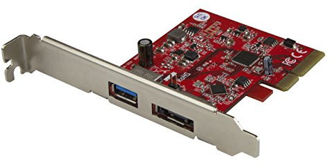 Startech.Com Scheda PCie Esata a 2 Porte USB 3.1 10 Gbps, 1X USB-A e 1X Esata, Scheda di Espansione USB 3.1