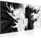 Runa Art Wandbild Milk und Coffee 1 Teilig 100 x 40 cm Modern Bild auf Vlies Leinwand Liebe Wohnzimmer Schlafzimmer Schwarz Weiss 005012b