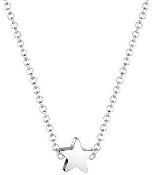 Elli Halskette Kinder Stern Astro mit Kristalle in 925 Sterling Silber